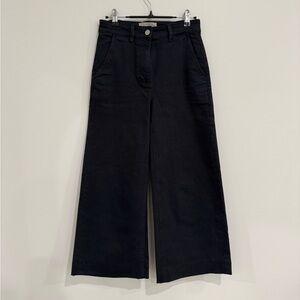 Everlane Navy wide leg cropped pants